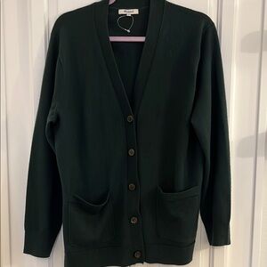 Madewell Dark Green Cardigan Sweater
